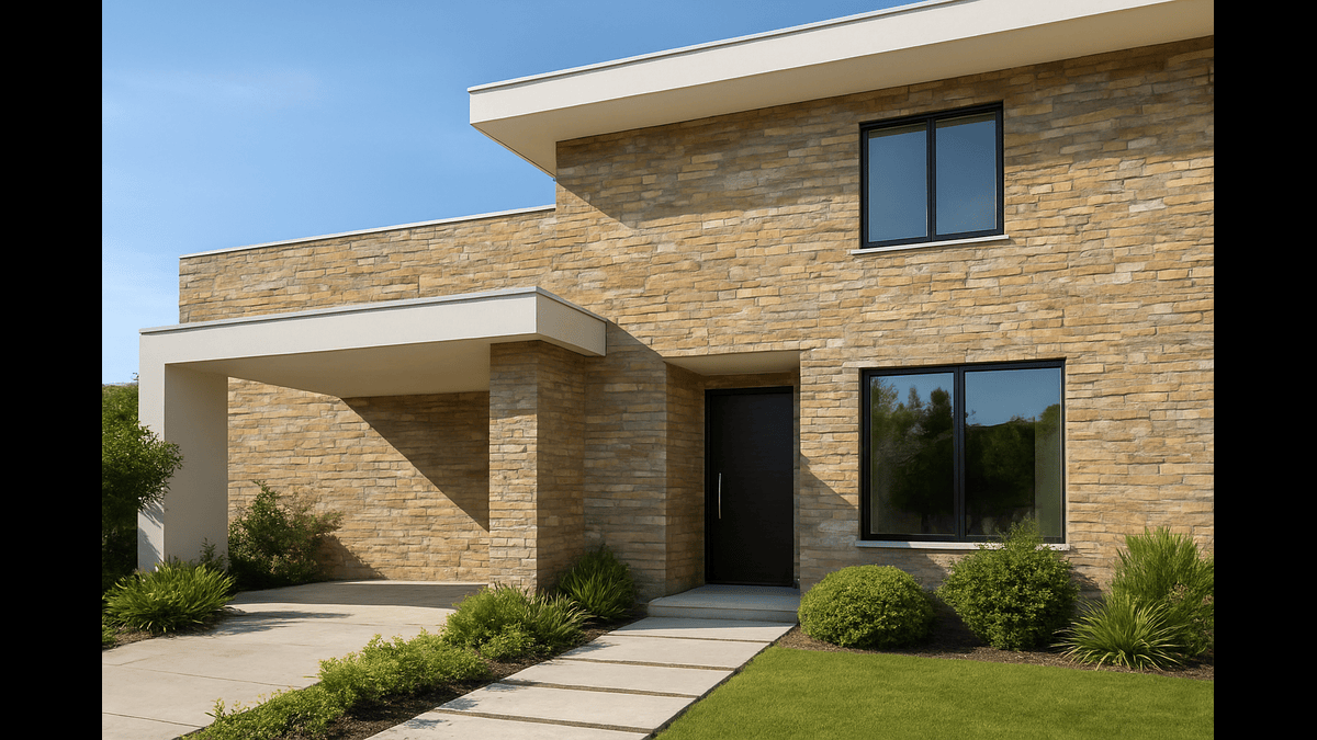 Exterior wall tiles design