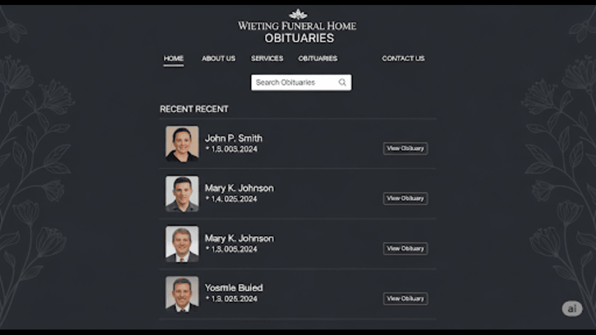 Wieting Funeral Home Obituaries