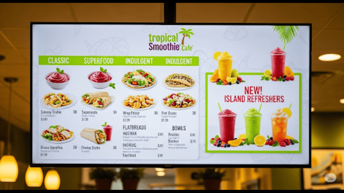 Tropical Smoothie Cafe Menu